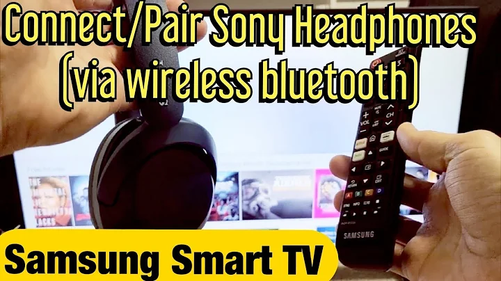 Sony Headphones: How to Connect / Pair to Samsung Smart TV (Wireless Bluetooth Connection)