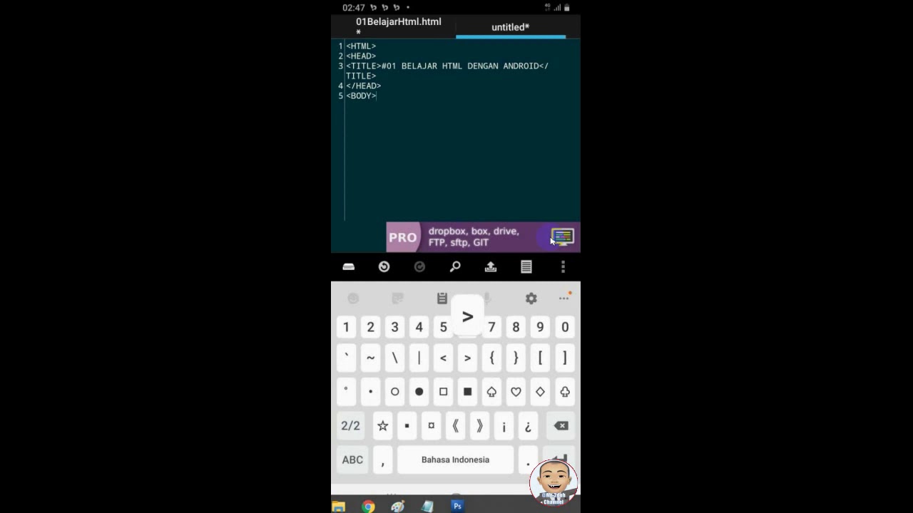 #01 Belajar HTML di Android - YouTube
