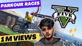 PARKOUR RACES WITH OUR BOYZ #youtubeshorts #shorts #gaming #gta5