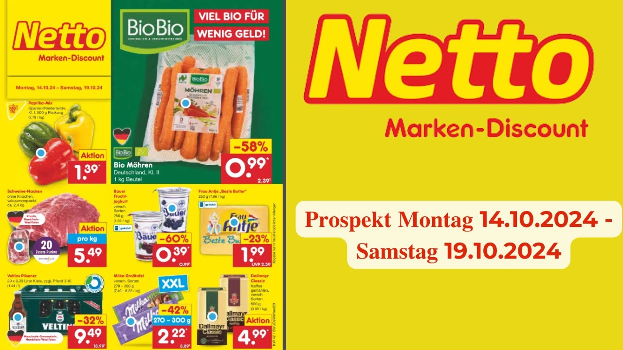 NETTO Prospekt Angebote ab 14. OKTOBER 2024 ORIGINAL KATALOG YouTube