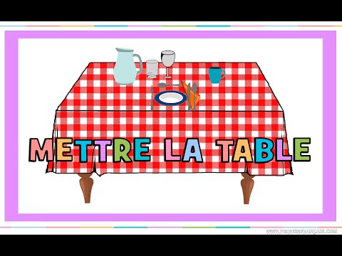 Poner la mesa en francés | Vocabulario
