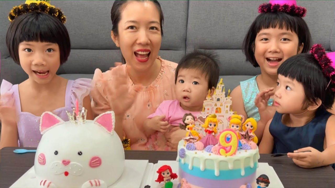 ăn bánh kem 🎂 mừng sinh nhật 🥳 Ruby và Cherry cùng Phương Phương nha các bạn