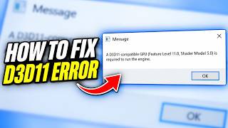 Full How to FIX D3D11 ERROR in Fortnite & Other Games Update