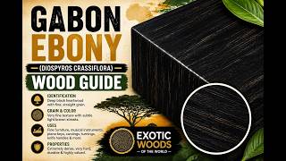 Gabon Ebony Wood Guide - Identification, Grain, Uses & Properties