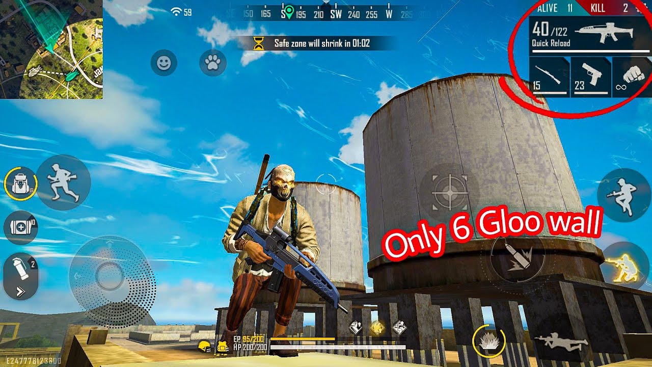 How to go on factory roof with gloo wall in free fire ...
