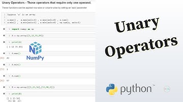 Python Numpy Tutorial - 13 ... Unary Operators
