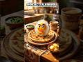 Anda Paratha vs Makhan Paratha | Desi Breakfast Animation | Chai &amp; Fried Egg Funny Food #shorts