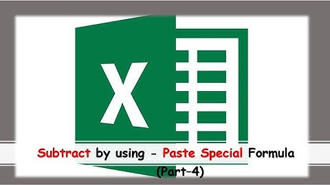 How to Subtract/Less by using Paste Special Formula in Microsoft Excel | Paste Special Part 4