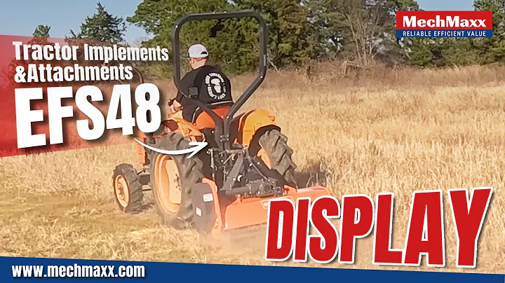 Demonstration of MechMaxx 48'' Standard Flail Mower 3 Point 15-35HP , PTO Driven, EFS48