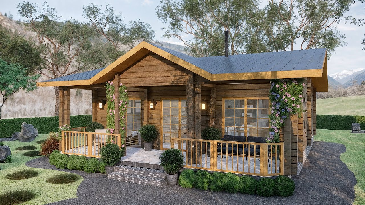 Beautiful 9x13 m 2 Bedroom Cottage House Design | Cozy Modern Small Home