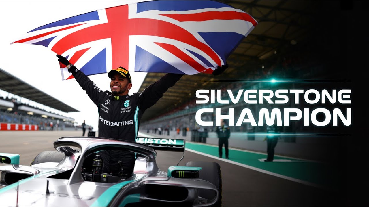 Hi Lewis Hamilton🔥 takes 1st place at the Silverstone racetrack🚀