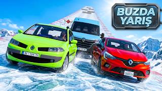 RENAULT AİLESİ ARABALAR BUZLU TIRMANMA PARKURUNDA | GTA 5 MODS
