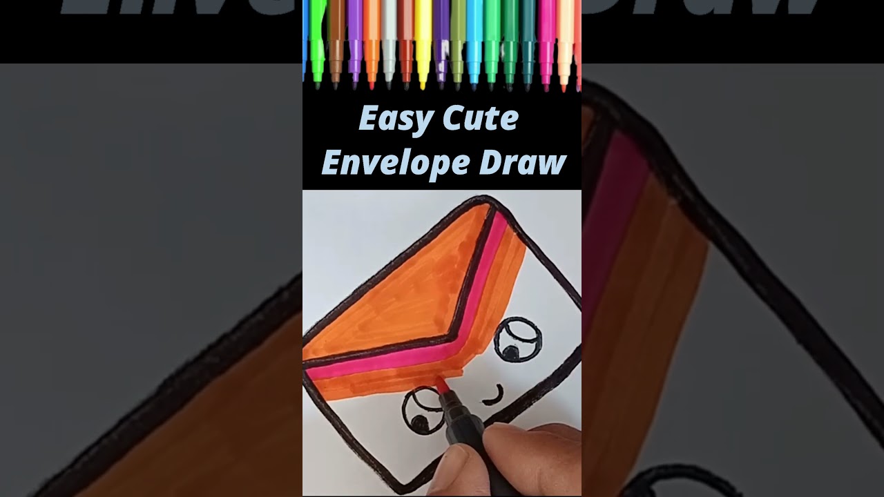 How to Draw an Envelope | Easy Step by Step | Kids Drawing and Coloring