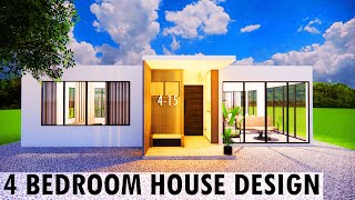 Modern 4 Bedroom House Design 1,205 Sq.ft Functional Layout