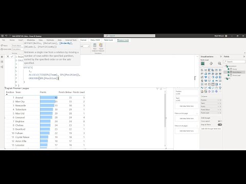 An introduction to Power BI’s new DAX OFFSET function  (Sports League Table example)