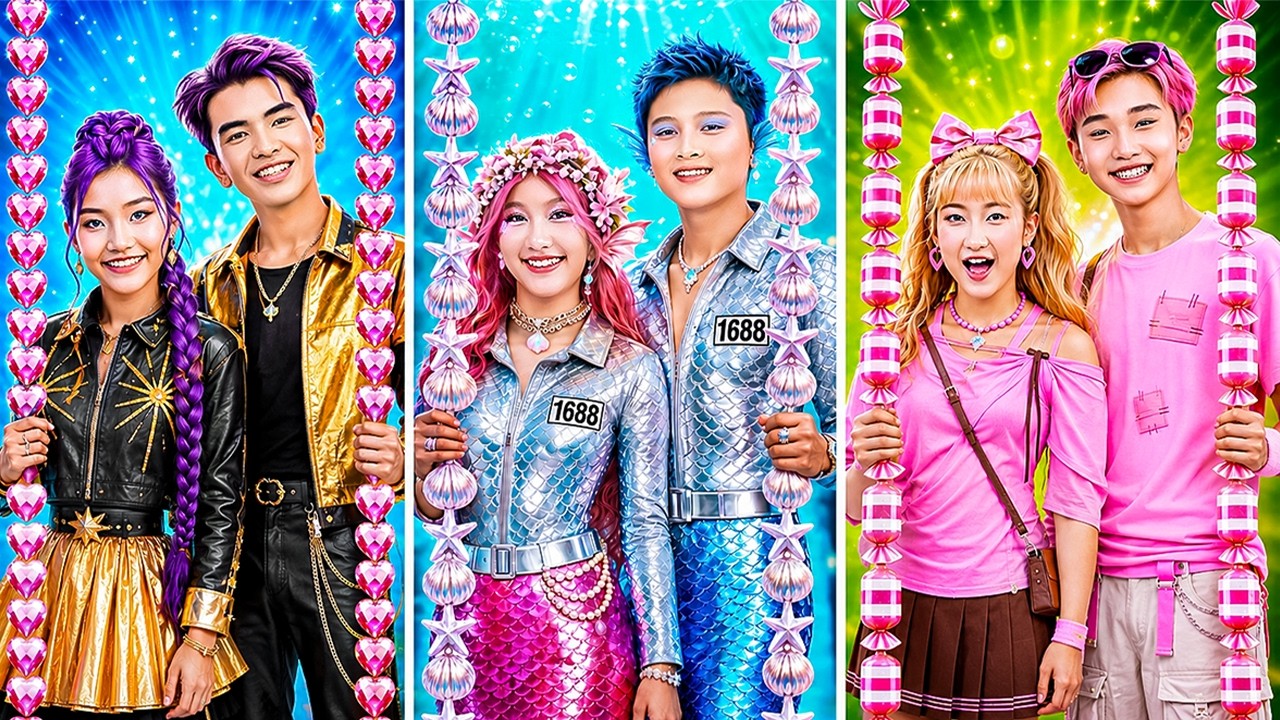 Broke Barbie Vs Rich Mermaid Vs Giga Rich K-Pop Demon Hunters Couple Room Makeover In Jail!