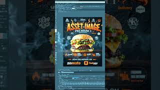 INSANE Food Poster Design Tutorial 🍔 | Photoshop PSD Editing