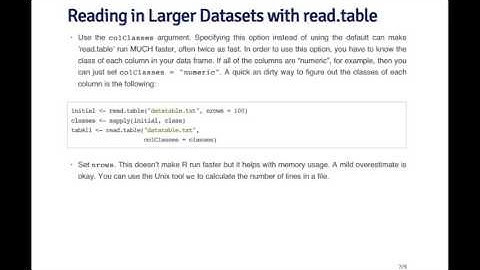 R Reading Large Tables
