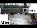 Turn three cushions into one long bench cushion DIY