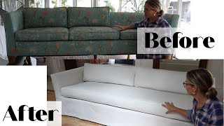 Turn three cushions into one long bench cushion DIY