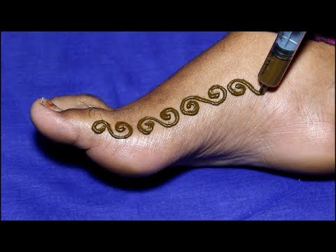 1 Minute Beautiful Mehndi Design For Legs Easy Mehndi For Legs