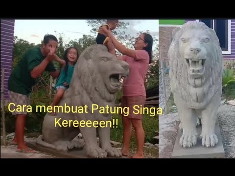 Cara Membuat Patung Singa dari Semen (full tutorial)
