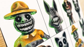 Drawing Monsters : Zoonomaly Jumpscare / All Bosses