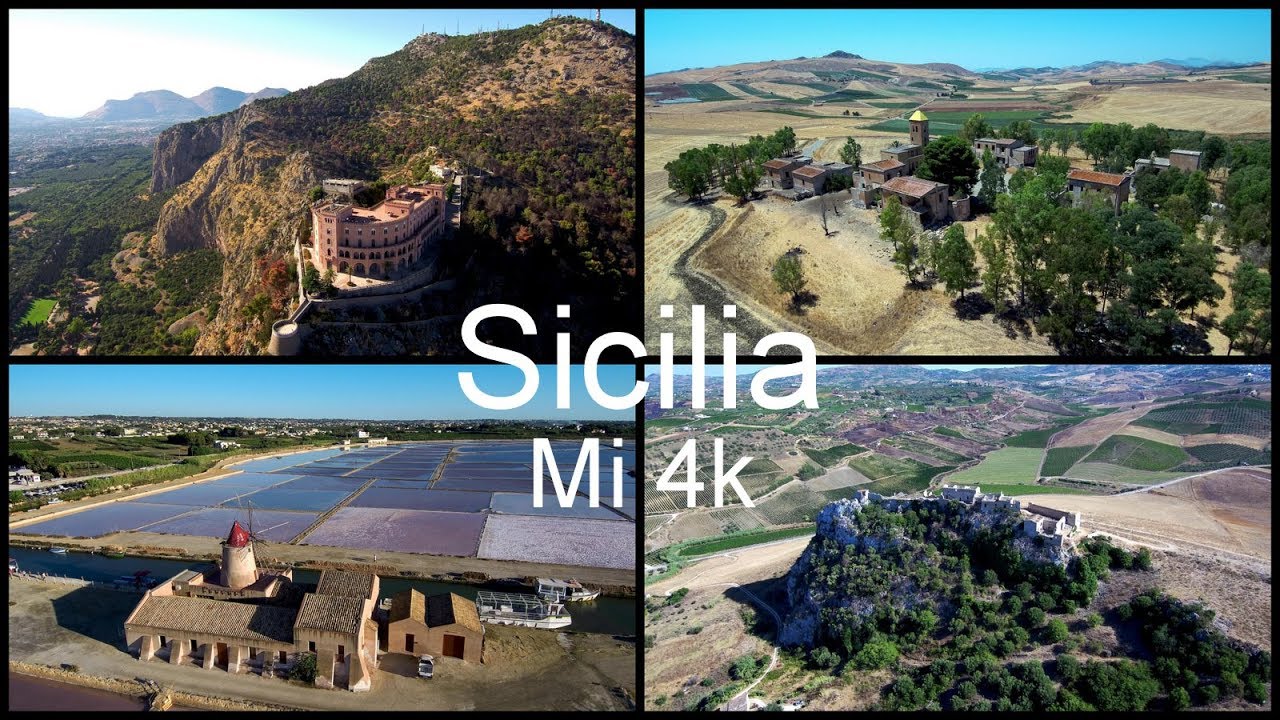 Castello Utveggio, calatubo, borgo schirò, ruderi Poggioreale, monte Pellegrino mi Drone 4k