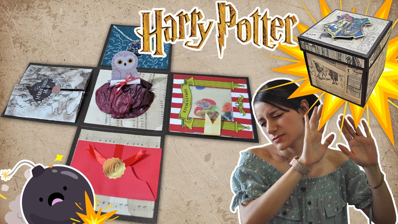 Caja de regalo temática de Harry Potter, regalo inspirado en Harry Potter,  regalo de cumpleaños temático de Harry Potter.