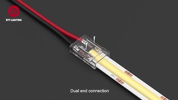 BTF-LIGHTING : FCOB Connector 10MM Kit 2PCS Dual Single End with 15cm 20AWG Extension Wire+2 pcs