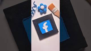 Acrylic Facebook Logo Painting 🟦 | Easy & Aesthetic Canvas Art!