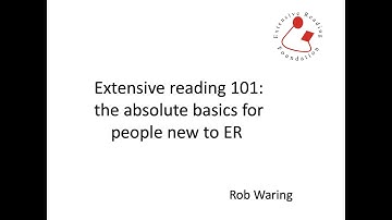 Extensive reading 101 the absolute basics for people new to ER