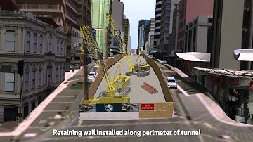 City Rail Link - Albert St cut and cover construction process