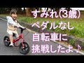 楽しい！公園でペダルなし自転車（ストライダー）の練習　どんぐり、すすき、イナゴ、ひっつき虫、蝶々との出会い