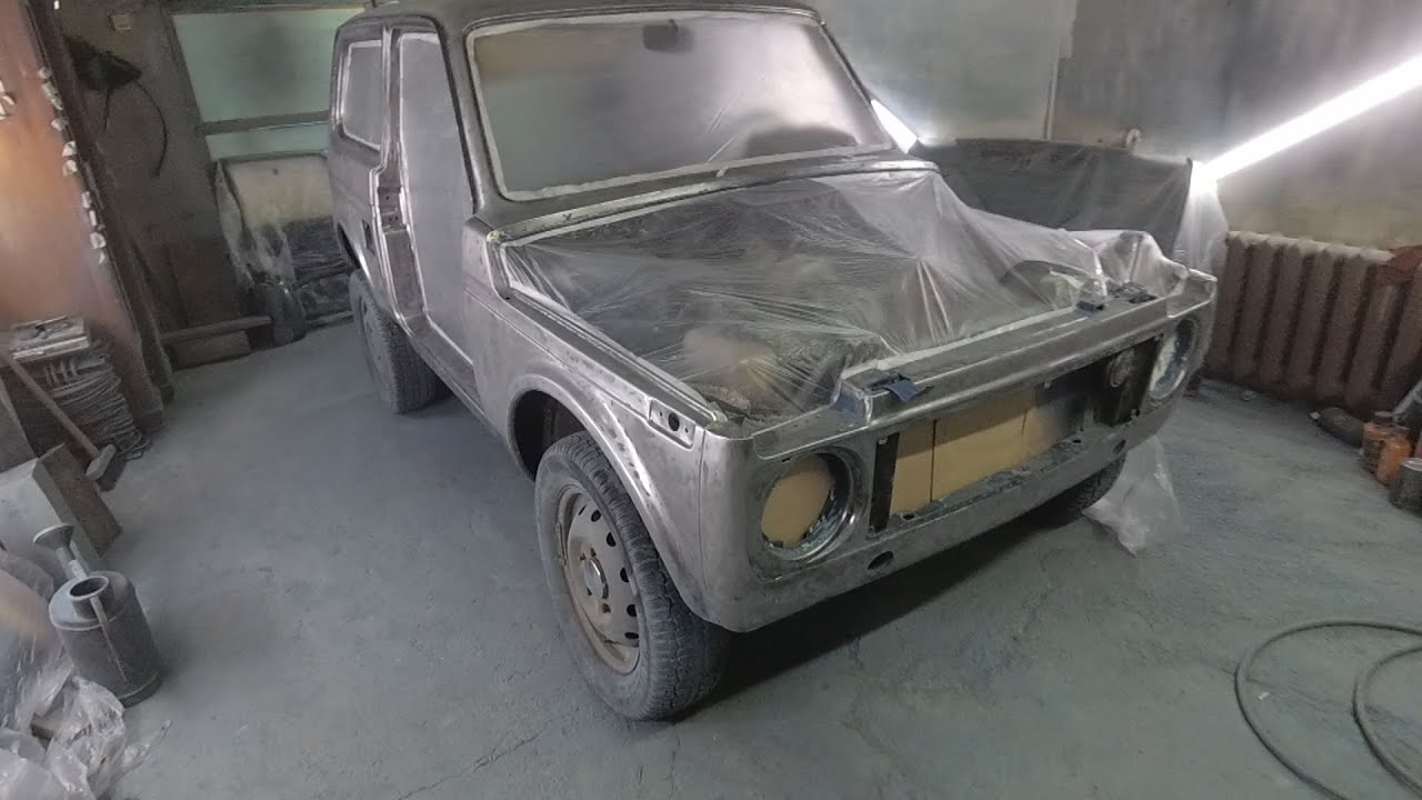 Установка бесшумных замков и гофры проводки на Ниву! Снял всю краску до ...