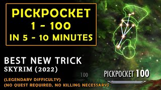 How to level up Pickpocket in minutes | NEW TRICK - SUPER FAST GUIDE | Skyrim 2022