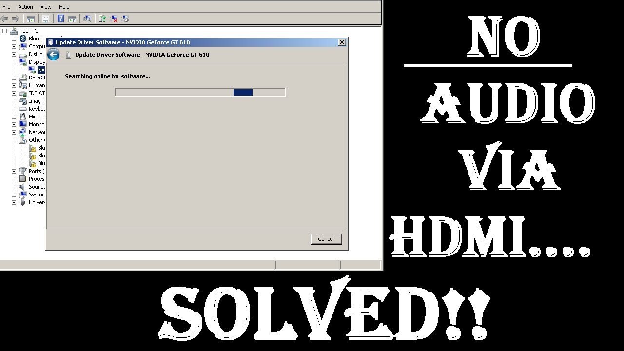 Fix Hdmi No Sound In Windows 7 8 10 Solved Get Audio To Tv Youtube