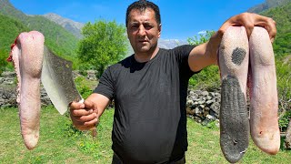 BEEF TONGUE and LIVER shish Kebab! This dish should be eaten ONLY in NATURE! No Talk