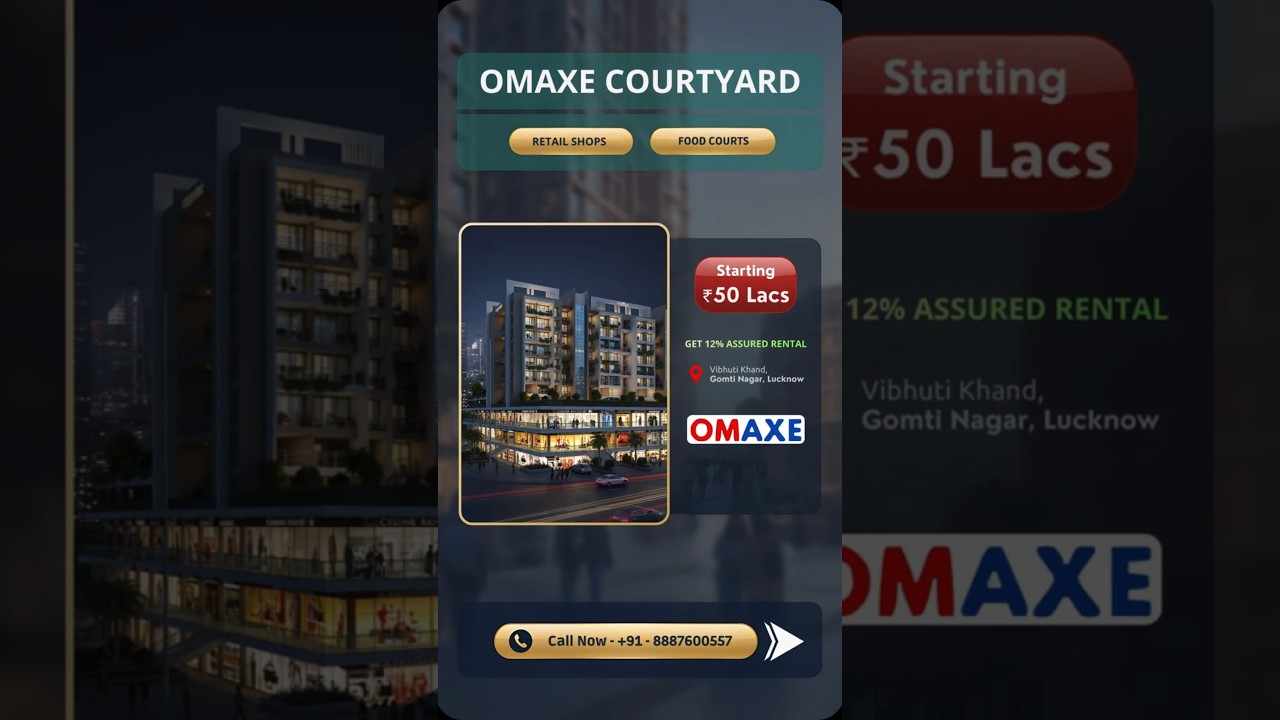 Omaxe Courtyard Lucknow | 12% Assured Returns | Best Commercial Property Investment 2026