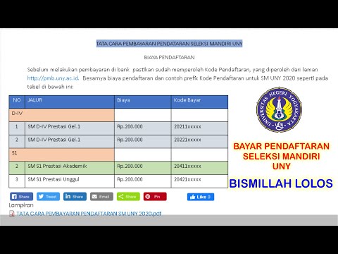 CARA BAYAR SELEKSI MANDIRI UNY MELALUI ATM MANDIRI | TIPS LOLOS UNIVERSITAS NEGERI YOGYAKARTA 2020