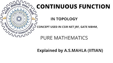 continuous function in topo