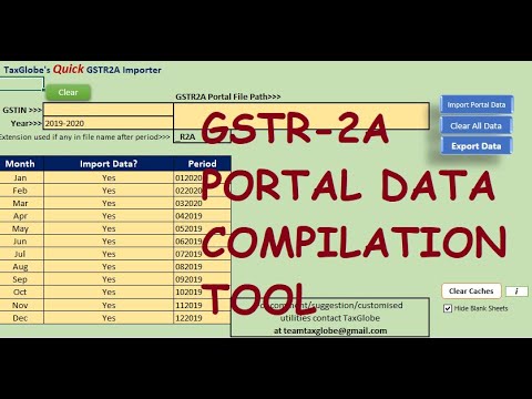 How to use GSTR-2A Portal Data Compilation Tool?