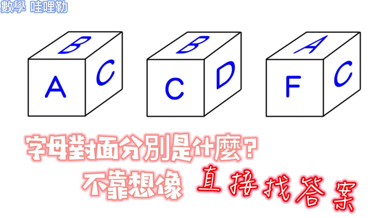 正立方體的面面配對 - YouTube