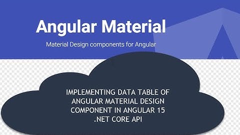 Angular Material DataTable with Paging, Sorting & Filtering | Connect to .NET Core API