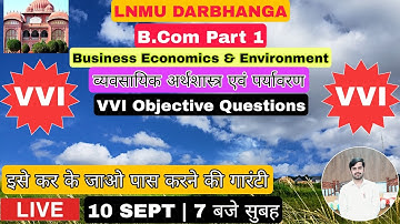 Lnmu B.Com Part1 | Business Economics VVI Objective Question