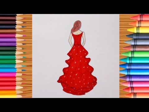 How to draw a fashion girl back drawing||#fashionstyle||#drawing||#shortvideo