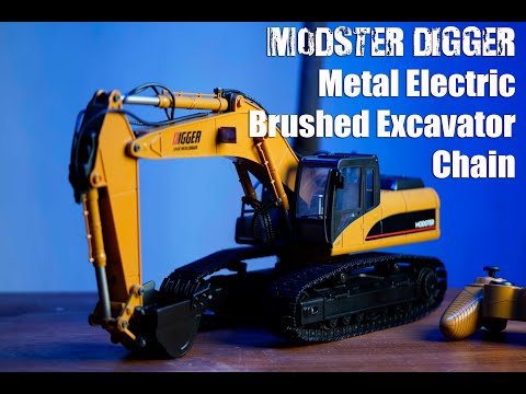 Ανοίγοντας το MODSTER Digger Metal Electric Brushed Excavator Chain 1:14 RTR