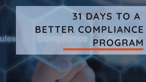 31 Days to a More Effective Compliance Program - JV Due Diligence