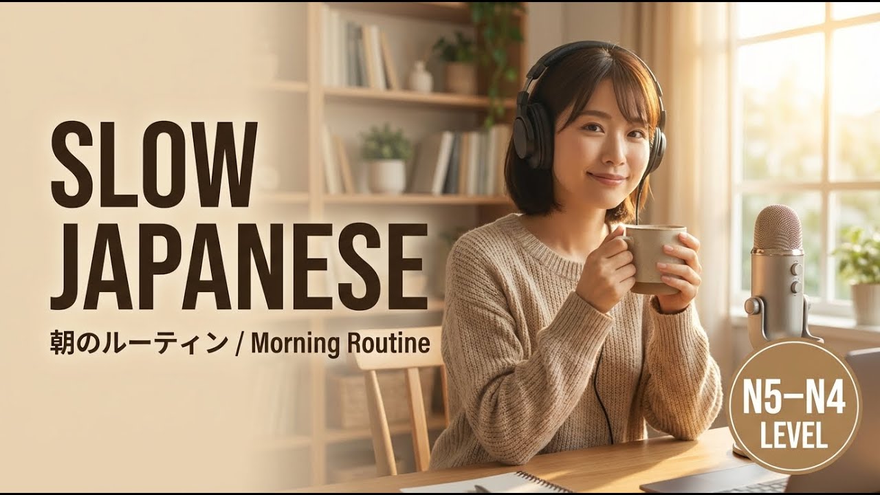 Slow & Clear Japanese Listening: My Cozy Morning Routine (N5/N4)