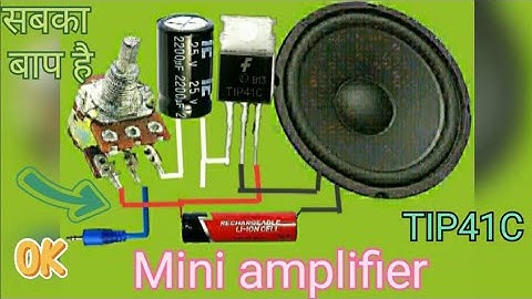 Dry Amplifier Using  TIP41C Transistor With Volume Controller